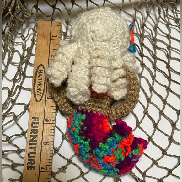 Crochet Mermaid Doll Ornament SK - Picture 3 of 3